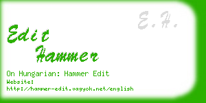 edit hammer business card